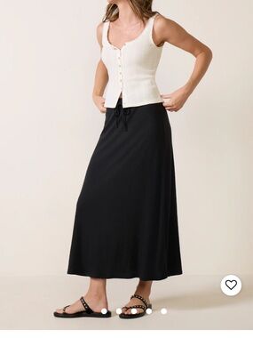Z Supply Black Maxi with Drawstring set with matching top.